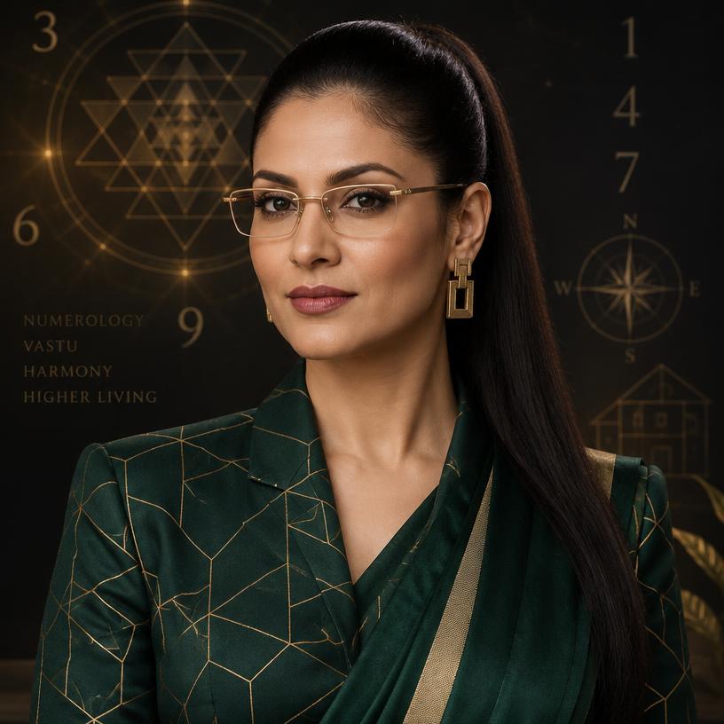 Portrait of fictional AI astrologer Acharya Tara Ved